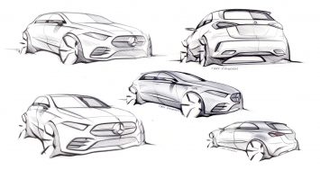 Mercedes-Benz New A Class Design Sketches