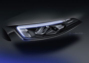 Mercedes-Benz New A Class Headlight Design Sketch Render
