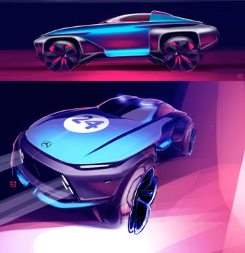 Mercedes-Benz Rally Concept Design Sketch Render by Artur Schein