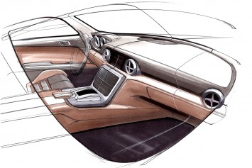 Mercedes-Benz SLK Interior Design Sketch