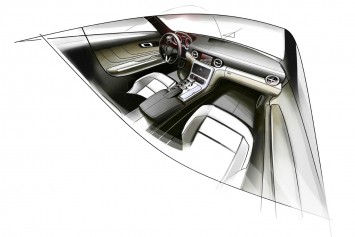 Mercedes-Benz SLK Interior Design Sketch