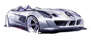 Mercedes-Benz SLR Stirling Moss Design Sketch