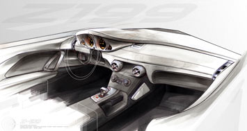 Mercedes-Benz SLR Stirling Moss Interior Design Sketch