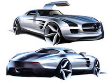 Mercedes-Benz SLS AMG Design Sketch