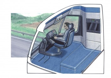 Mercedes-Benz Truck Concept Interior Design Sketch