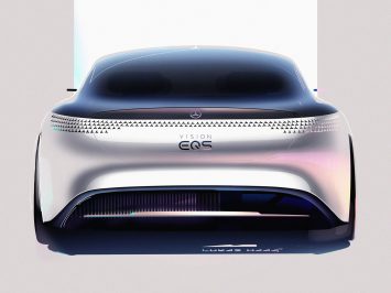 Mercedes-Benz Vision EQS Concept Design Sketch Render