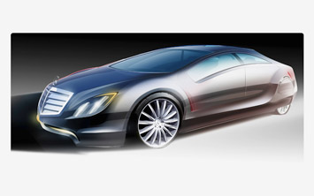 Mercedes F700 Concept design sketch
