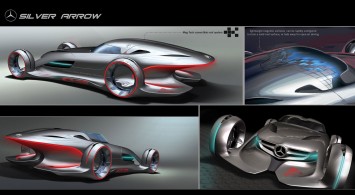 Mercedes Silver Arrow Concept Design Sketches