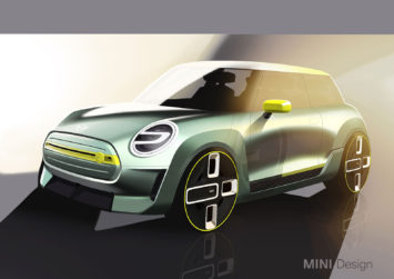 MINI Electric Concept Design Sketch Render
