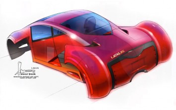 Minority Report Lexus Concept Design Sketch by Harald Belker