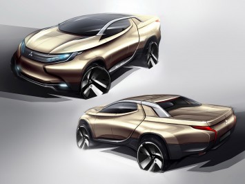 Mitsubishi Concept GR-HEV Design Sketches