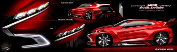 Mitsubishi Concept XR-PHEV Evolution Vision Gran Turismo Design Sketches