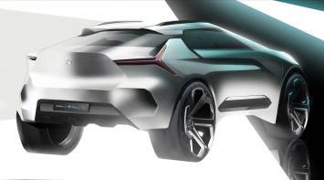 Mitsubishi e Volution Concept Design Sketch Render