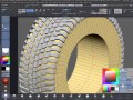 Modeling a tire tread in ZBrush 