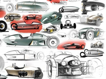 Morgan previews all-new three-wheeled model with design sketches