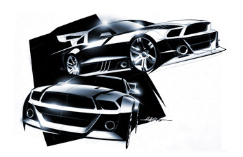Mustang Shelby Design Sketch