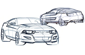 Mustang Shelby Design Sketch