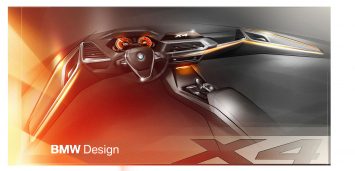 New BMW X4 Interior Design Sketch Render