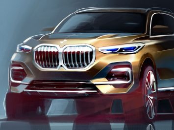 New BMW X5 Design Sketch Render Detail