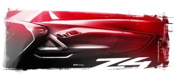 New BMW Z4 Interior Design Sketch Render by Florian Sieve