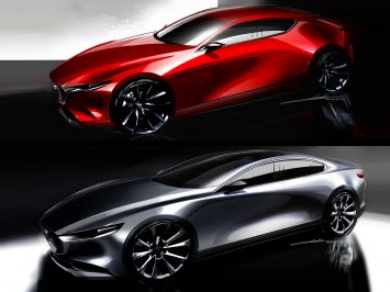 New Mazda3 Sedan and Hatchback Design Sketches