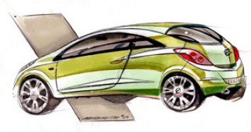 New Opel Corsa Design Sketch