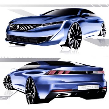 New Peugeot 508 Design Sketches by Giovanni Rizzo