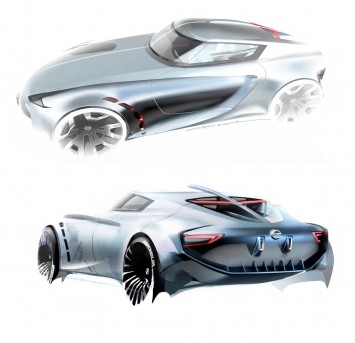 Nissan Concept Design Sketch by Berk Erner