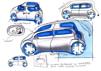 Nissan Cube Design Sketches
