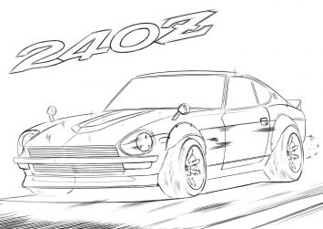 Nissan Fairlady 240Z Design Sketch