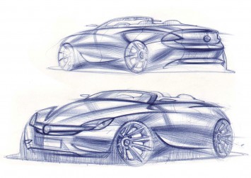 Opel EVE Concept Design Sketches by Vasiliy Kurkov