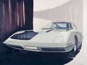 Opel GT Design Sketch by Erhard Schnell