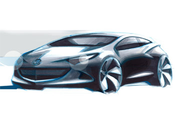 Opel GTC Paris Concept Design Sketch