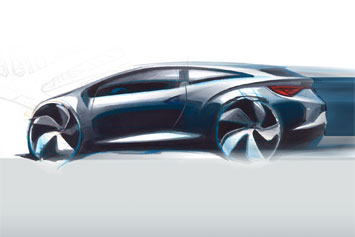 Opel GTC Paris Concept Design Sketch