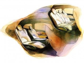 Opel Zafira Tourer Concept Interior Design Sketch