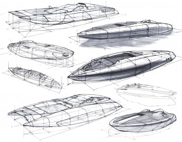 Perspective design sketches by Scott Robertson