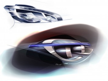 Peugeot 208 Headlight design sketches