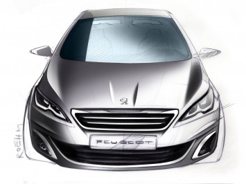 Peugeot 308 Design Sketch by designer Thomas Rohm