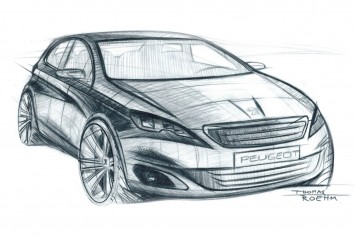 Peugeot 308 Design Sketch by designer Thomas Rohm