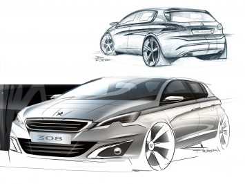 Peugeot 308 Design Sketches