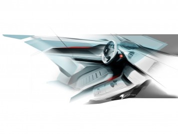 Peugeot 308 Interior Design Sketch