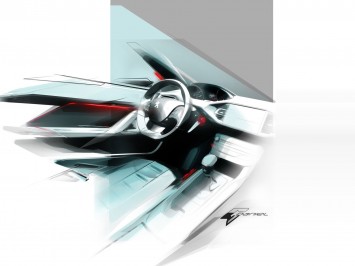 Peugeot 308 Interior Design Sketch