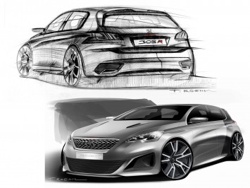 Peugeot 308 R Concept - Design Sketches