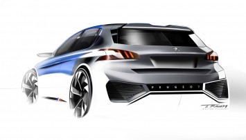 Peugeot 308 R HYbrid Concept Design Sketch by Thomas Rohm