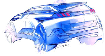 Peugeot 5008 Design Sketch by Sandeep Bhambra