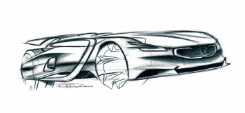 Peugeot EX1 Concept Design Sketch
