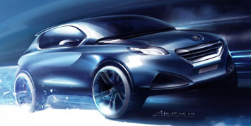 Peugeot HR1 Concept Design Sketch