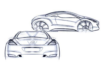 Peugeot RCZ Design Sketches