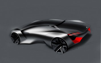 Peugeot Vision Gran Turismo Concept Design Sketch Render