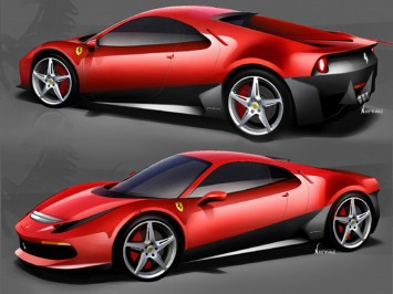 Pininfarina Ferrari SP12 EC Design Sketches